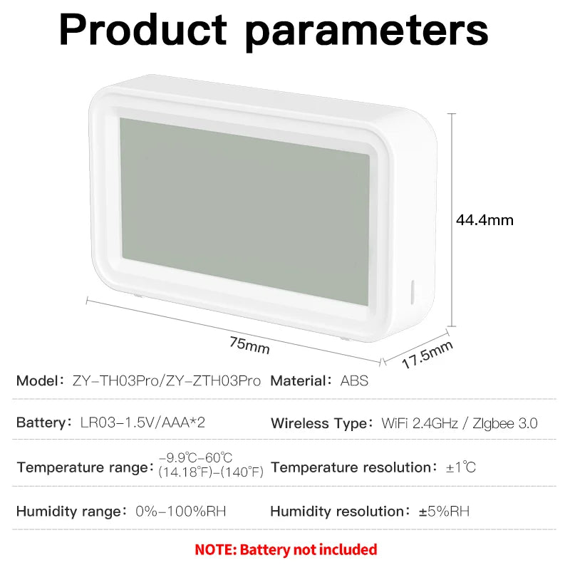 Tuya Zigbee Wifi Temperature and Humidity Sensor APP Remote Control Smartlife Work with Yandex Alexa