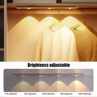 Motion Sensor Light LED Sensor Lamp Wireless Ultra Thin USB LED for Kitchen Cabinet Bedroom Wardrobe Indoor Lighting Night Light