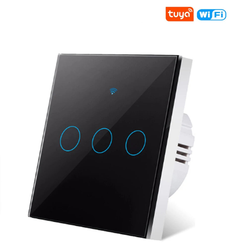 Tuya Smart Life Light Switch Wifi Touch Sensor Smart Switch App Remote Control No Neutral Wire 110V 220V for Alexa Google Home