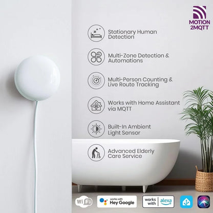 Linknlink Smart Home Bridge Emotion Presence Sensor, Mmwave Radar Wifi Smart Motion Sensor,Ir, Work with Alexa and Google Home