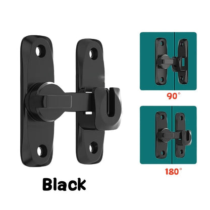 90/180 Degree Flip Door Lock Home Security Sliding Door Latch Small Gate Latches Hardware Anti-Theft Lock Zinc Alloy Door Bolts