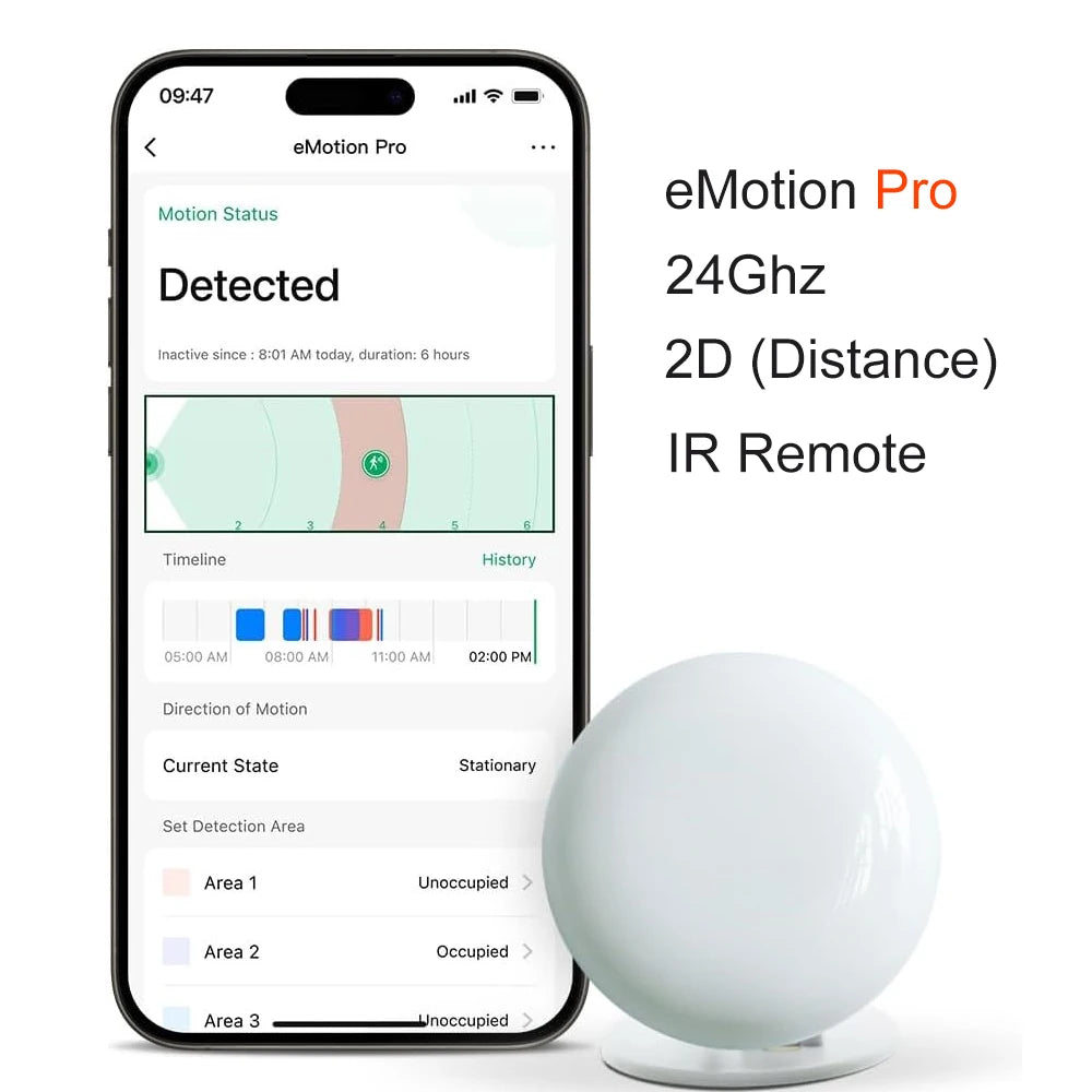 Linknlink Smart Home Bridge Emotion Presence Sensor, Mmwave Radar Wifi Smart Motion Sensor,Ir, Work with Alexa and Google Home