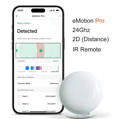 Linknlink Smart Home Bridge Emotion Presence Sensor, Mmwave Radar Wifi Smart Motion Sensor,Ir, Work with Alexa and Google Home