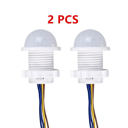 2PCS Smart PIR Sensor Detector Switch 110V 220V Human Body Infrared Motion Sensor Indction Auto on off Light Switches