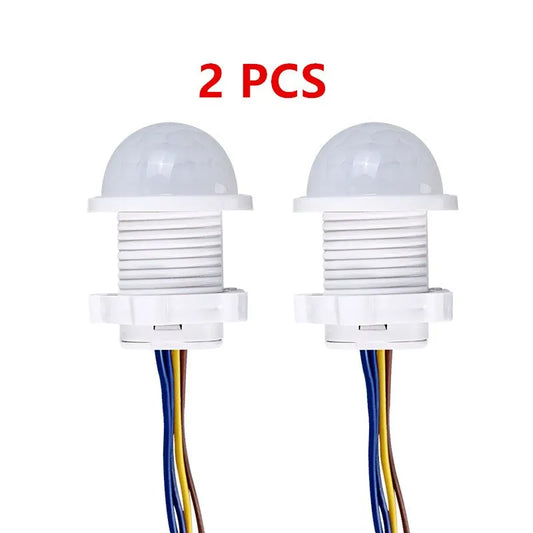 2PCS Smart PIR Sensor Detector Switch 110V 220V Human Body Infrared Motion Sensor Indction Auto on off Light Switches