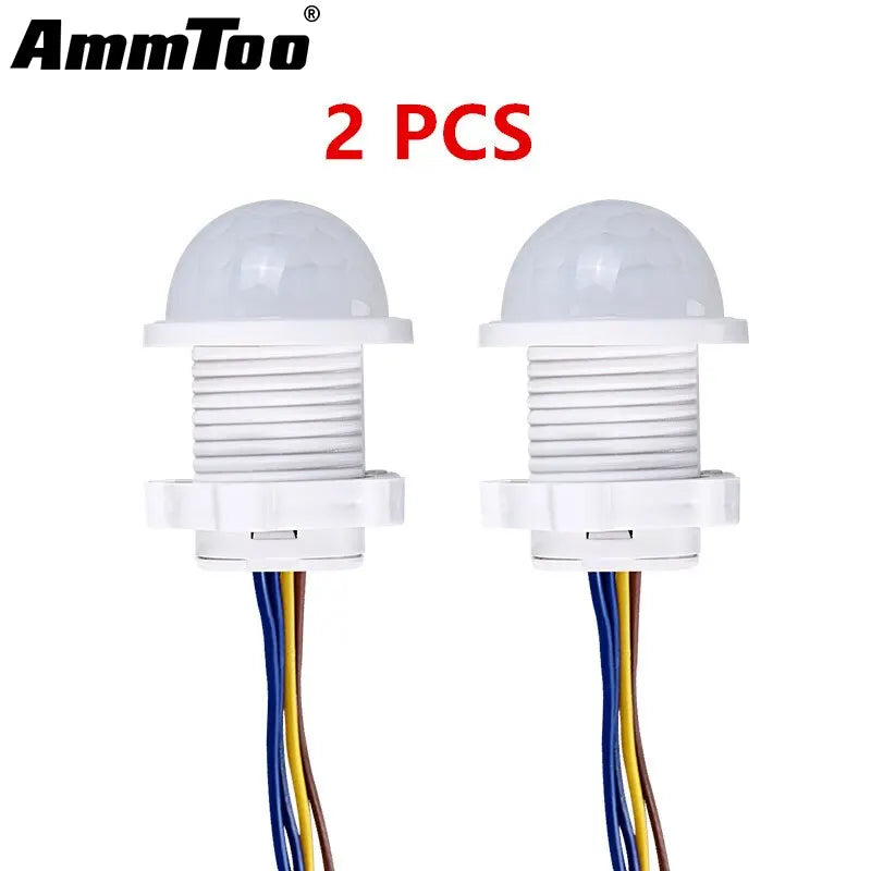 2PCS Smart PIR Sensor Detector Switch 110V 220V Human Body Infrared Motion Sensor Indction Auto on off Light Switches